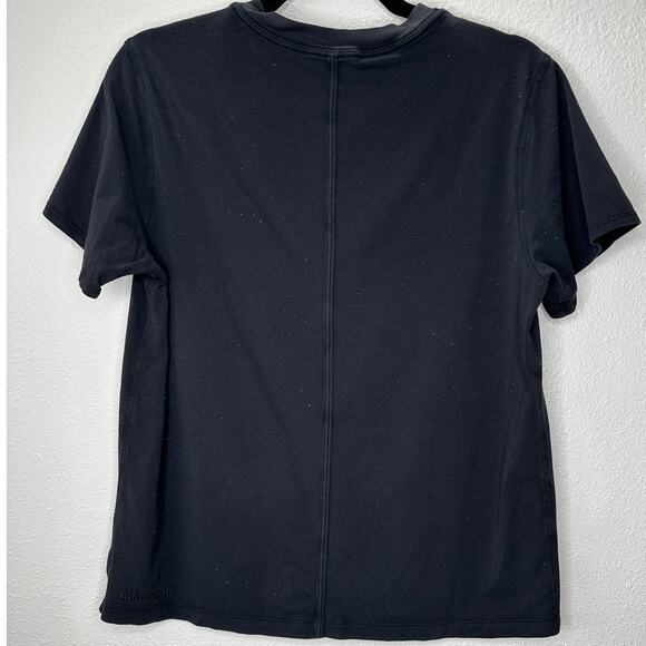 Lululemon Black Rainbow Lint Balls Round collar Short Sleeve Top 4 - Picture 4 of 10